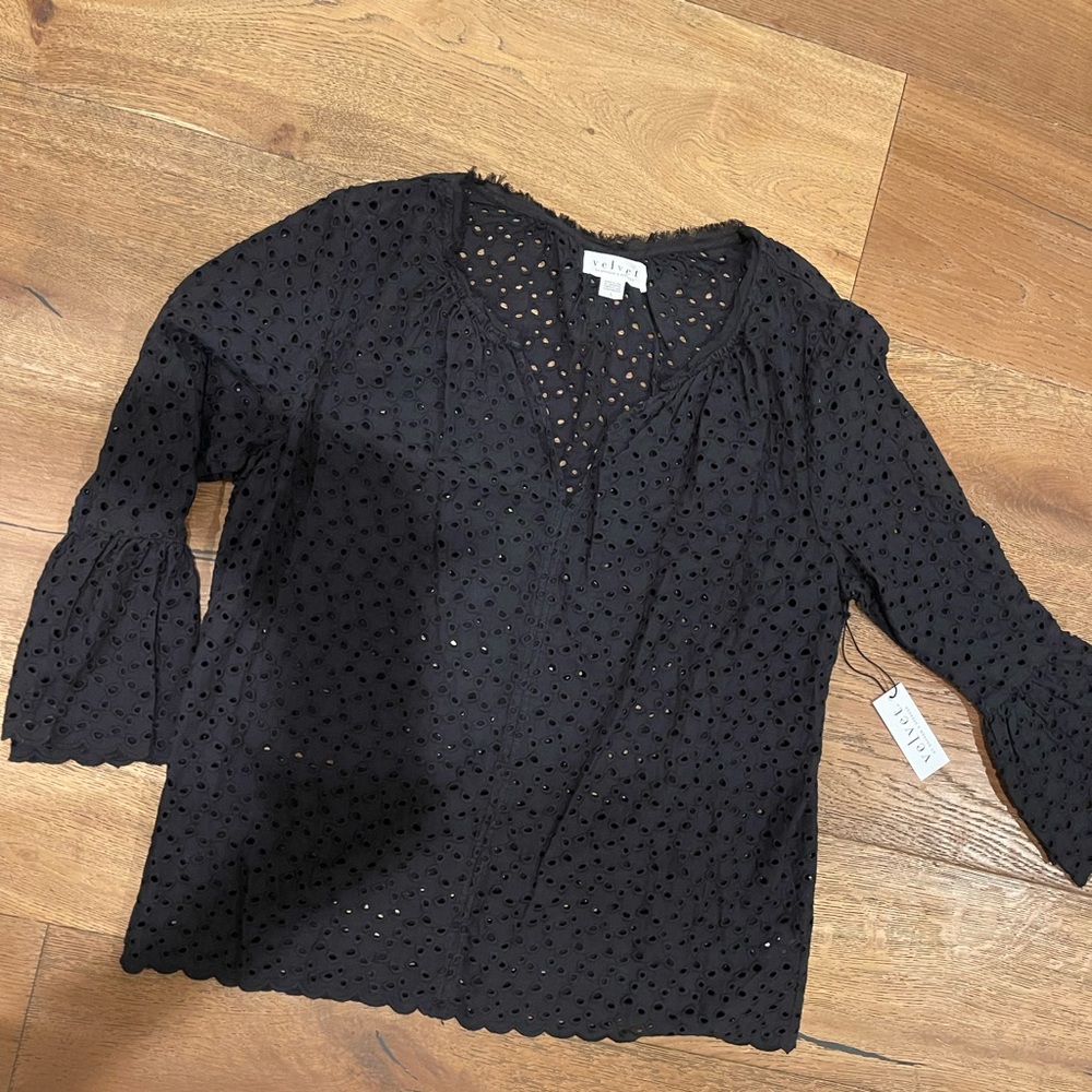Velvet women’s blouse size Large